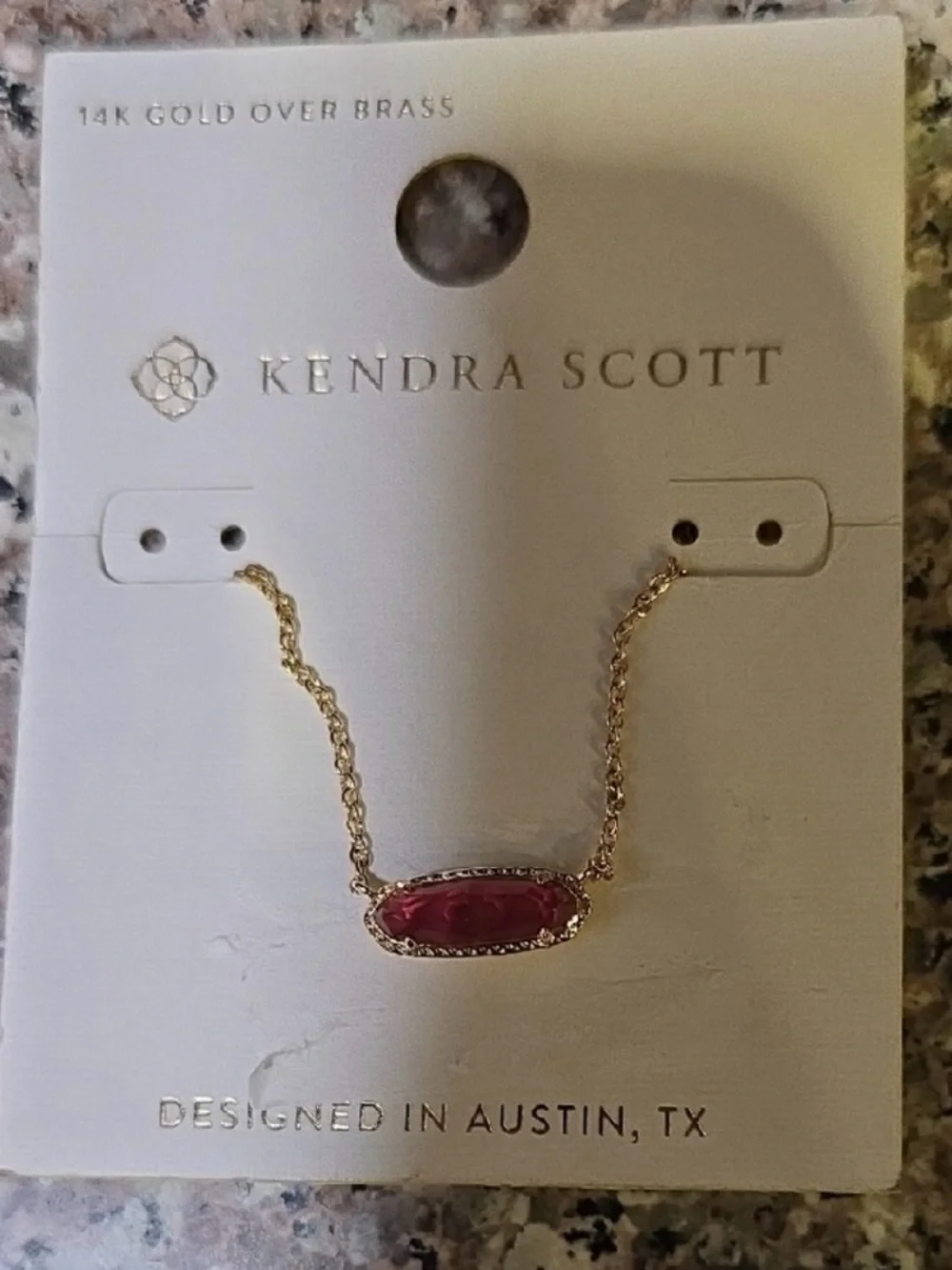 👉🍓NWT Kendra Scott Elisa Necklace in Vibrant Berry Red✨Beautiful!